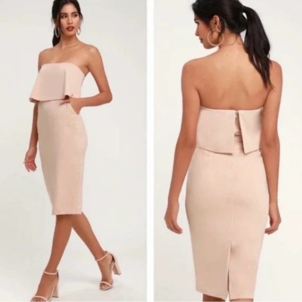 Lulu's Strapless Sheath Dress
